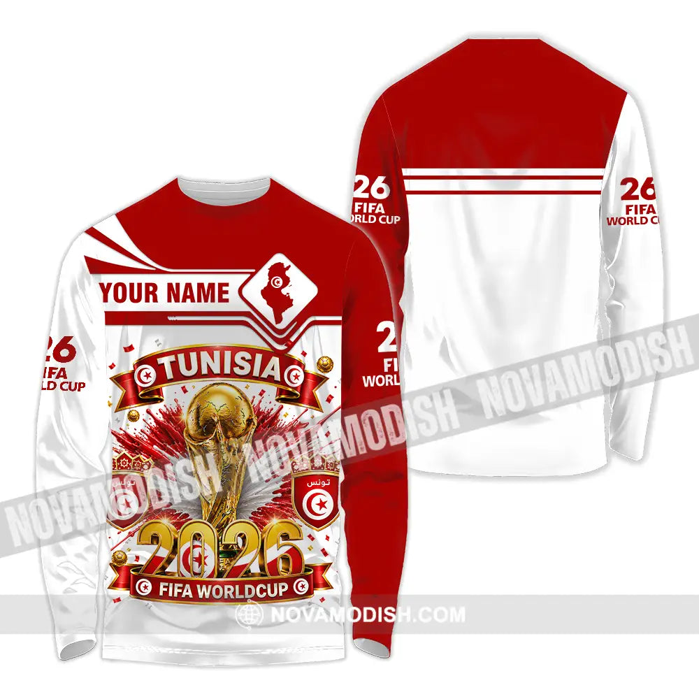 Unisex Shirt - Custom Tunisia World Cup 2026 Shirt - Long Sleeve Shirt / S - T-shirt