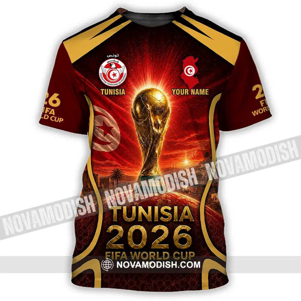 Unisex Shirt - Custom Tunisia World Cup 2026 Shirt - T-Shirt / S - T-shirt