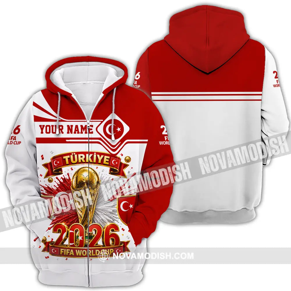 Unisex Shirt - Custom Turkey World Cup 2026 Shirt - Zipper Hoodie / S - T-shirt