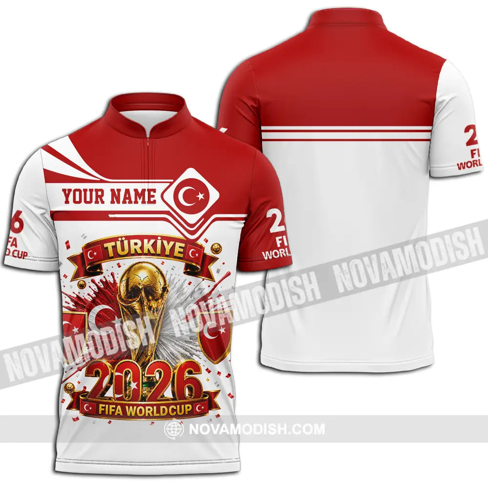 Unisex Shirt - Custom Turkey World Cup 2026 Shirt - Zipper Polo Shirt / S - T-shirt