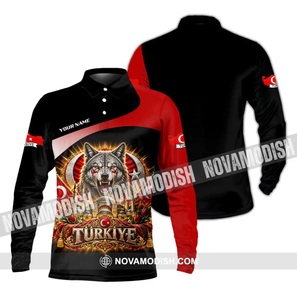 Unisex Shirt - Custom Turkiye Shirt - Long Sleeve Polo / S - T-shirt