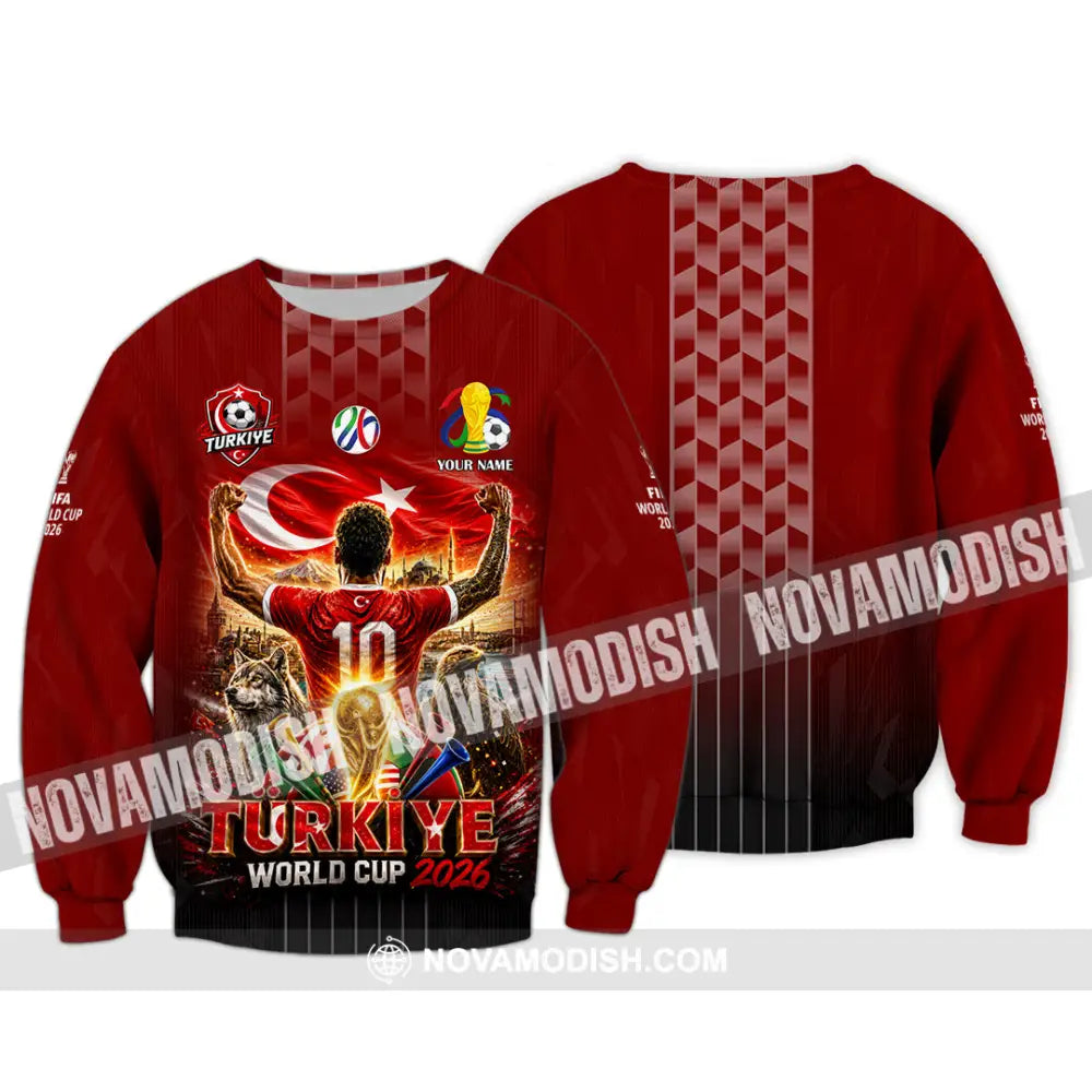Unisex Shirt - Custom Turkiye World Cup 2026 Shirt - Long Sleeve / S - T-shirt