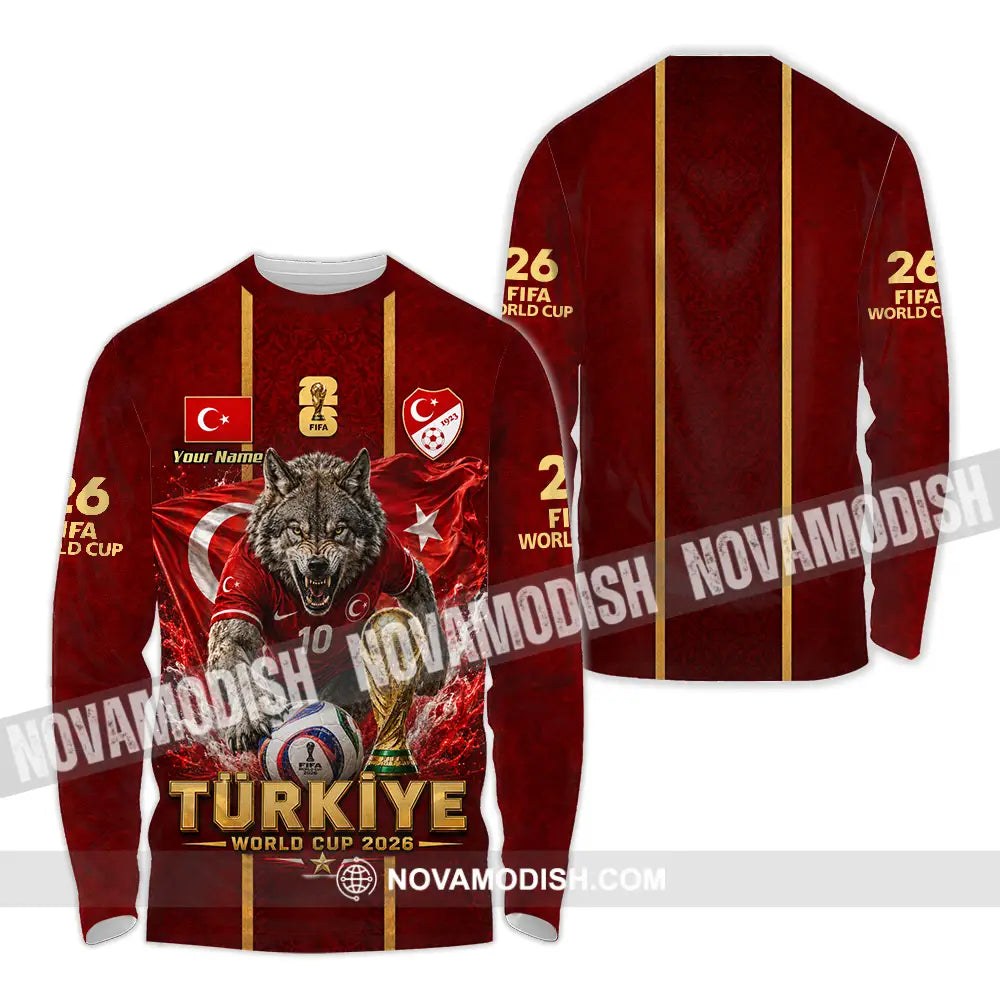 Unisex Shirt - Custom Turkiye World Cup 2026 Shirt - Long Sleeve Shirt / S - T-shirt