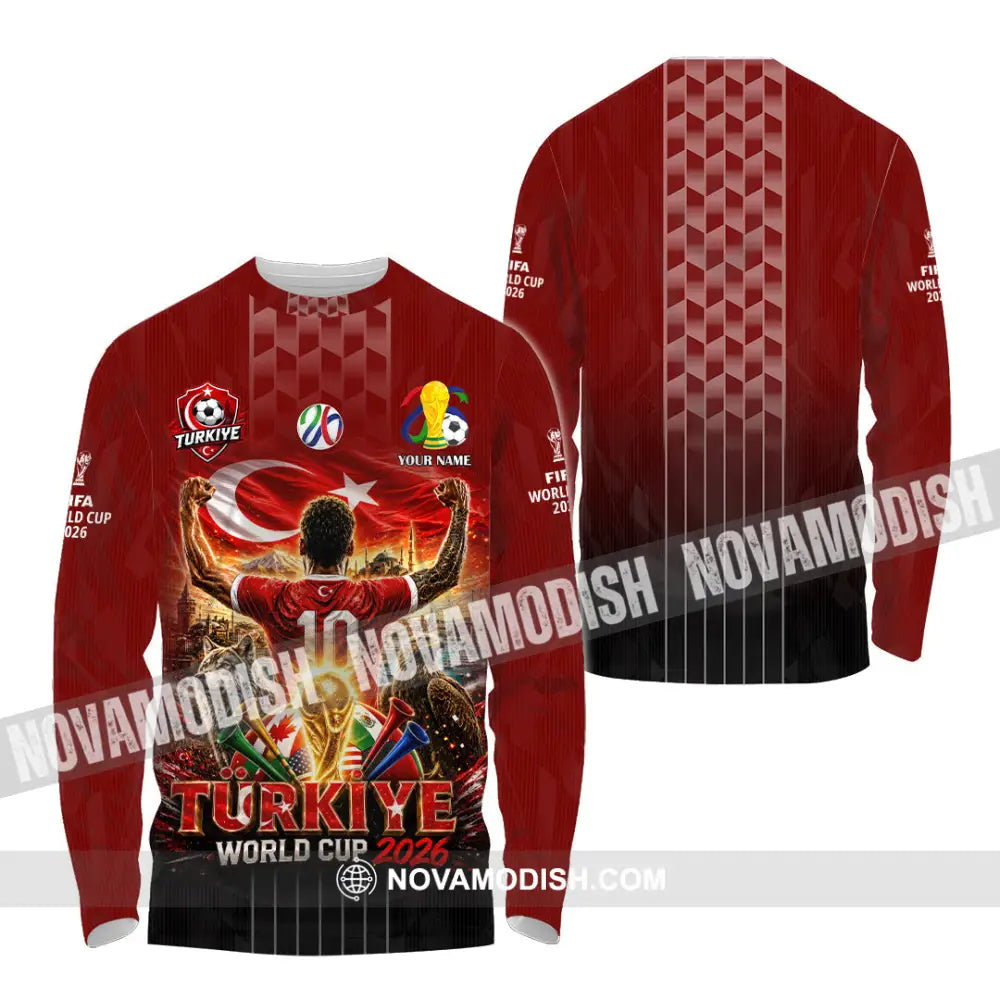 Unisex Shirt - Custom Turkiye World Cup 2026 Shirt - Long Sleeve Shirt / S - T-shirt