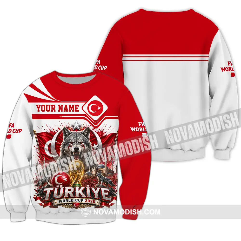 Unisex Shirt - Custom Turkiye World Cup 2026 Shirt - Long Sleeve / S - T-shirt
