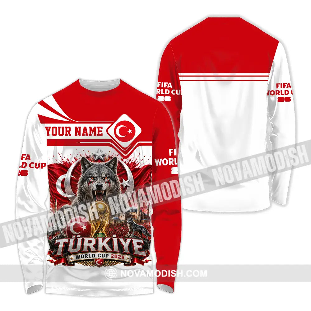 Unisex Shirt - Custom Turkiye World Cup 2026 Shirt - Long Sleeve Shirt / S - T-shirt