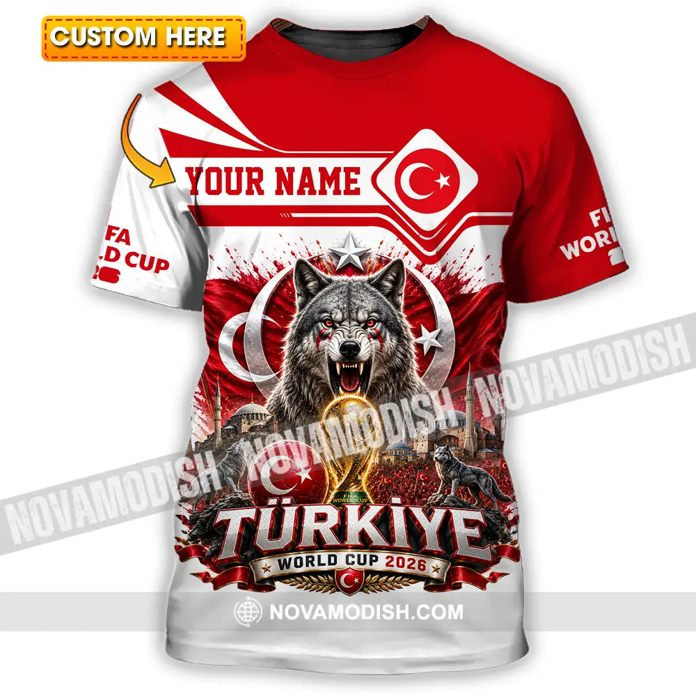 Unisex Shirt - Custom Turkiye World Cup 2026 Shirt - T-shirt