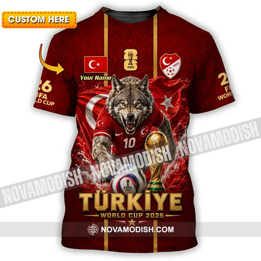 Unisex Shirt - Custom Turkiye World Cup 2026 Shirt - T-shirt