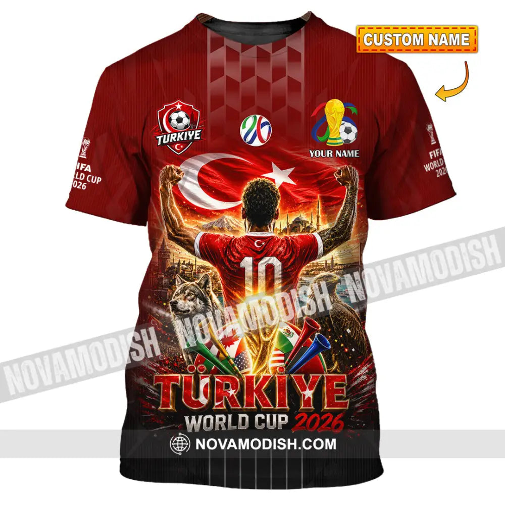 Unisex Shirt - Custom Turkiye World Cup 2026 Shirt - T-shirt