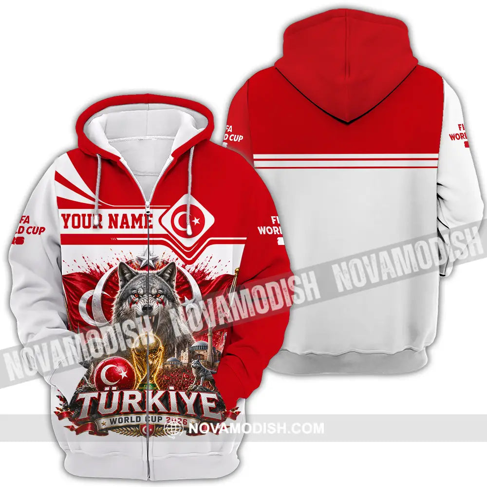 Unisex Shirt - Custom Turkiye World Cup 2026 Shirt - Zipper Hoodie / S - T-shirt