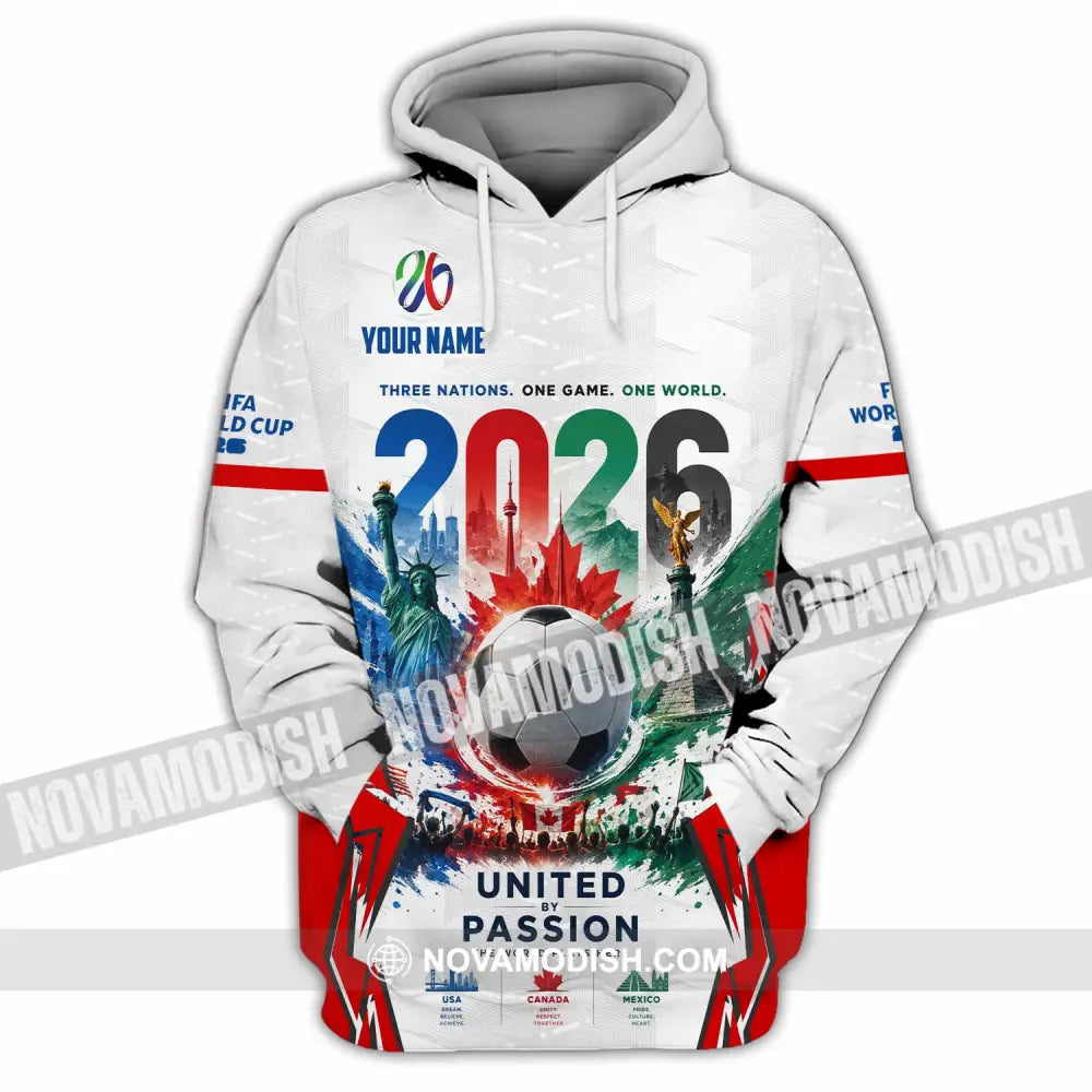 Unisex Shirt - Custom United By Passion World Cup 2026 Shirt - Hoodie / S - T-shirt