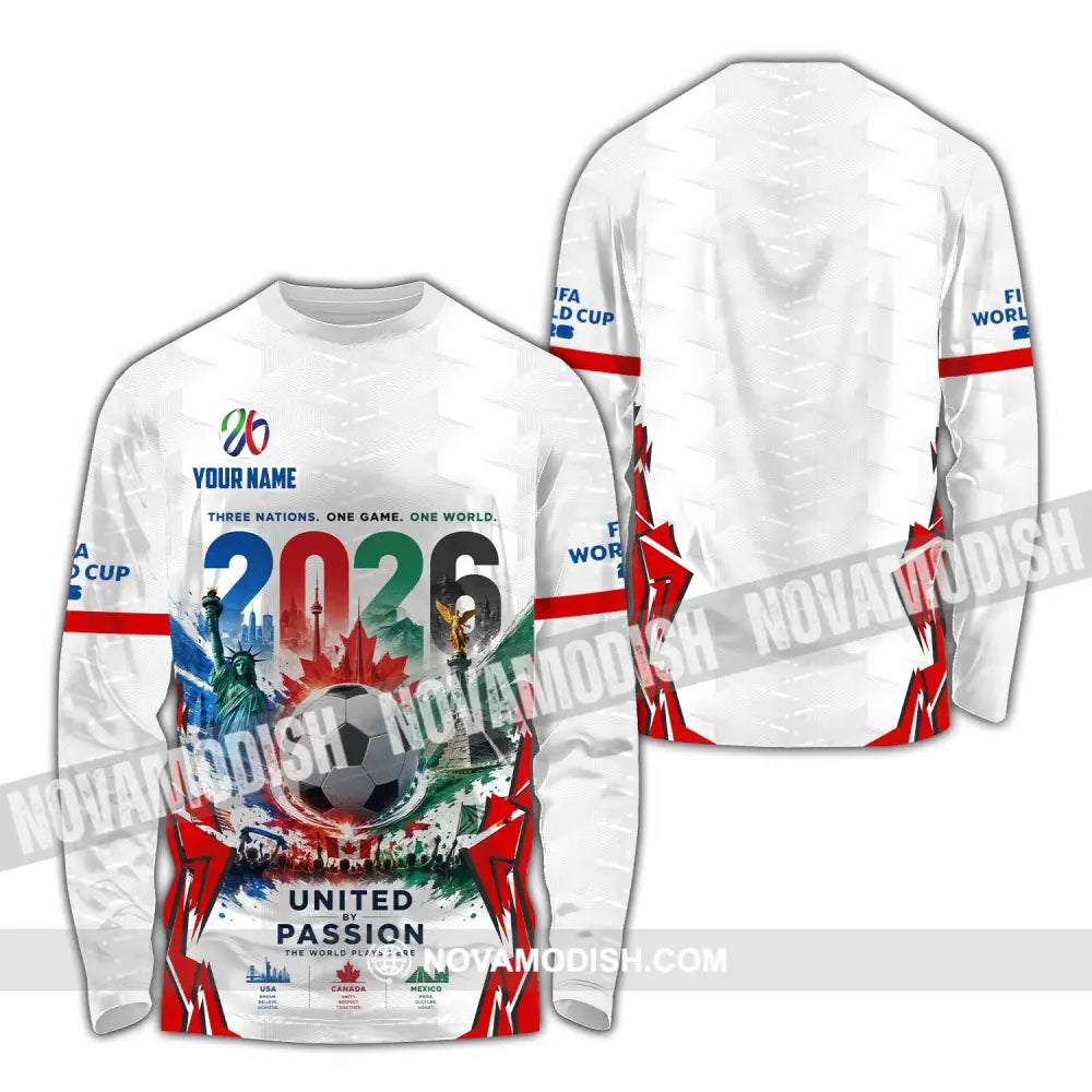 Unisex Shirt - Custom United By Passion World Cup 2026 Shirt - Long Sleeve Shirt / S - T-shirt
