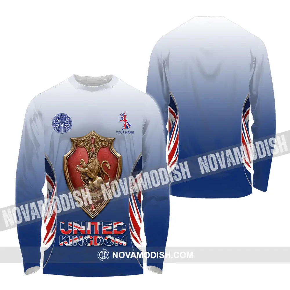 Unisex Shirt - Custom United Kingdom 3D Shirt Long Sleeve Shirt / S T-shirt