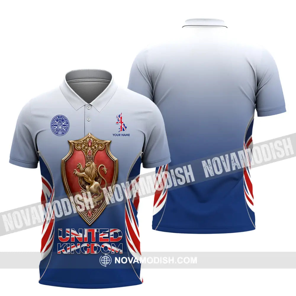 Unisex Shirt - Custom United Kingdom 3D Shirt Polo Shirt / S T-shirt