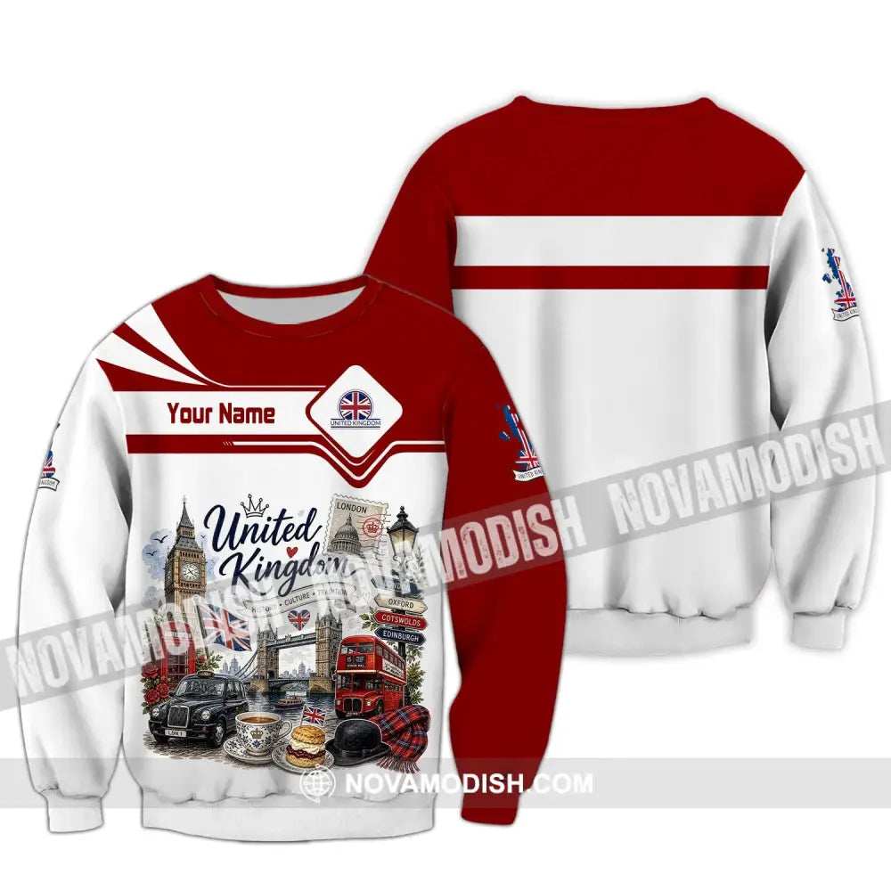 Unisex Shirt - Custom United Kingdom Shirt - Long Sleeve / S - T-shirt