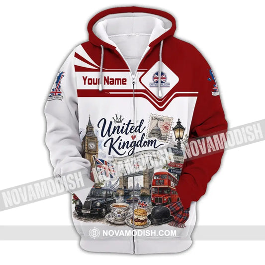Unisex Shirt - Custom United Kingdom Shirt - Zipper Hoodie / S - T-shirt