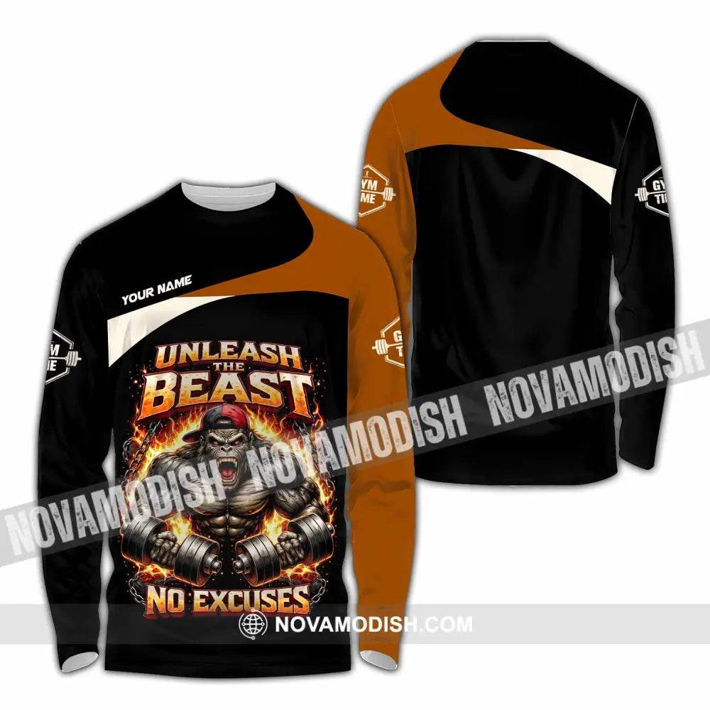 Unisex Shirt - Custom Unleash The Beast Shirt - Long Sleeve Shirt / S - T-shirt