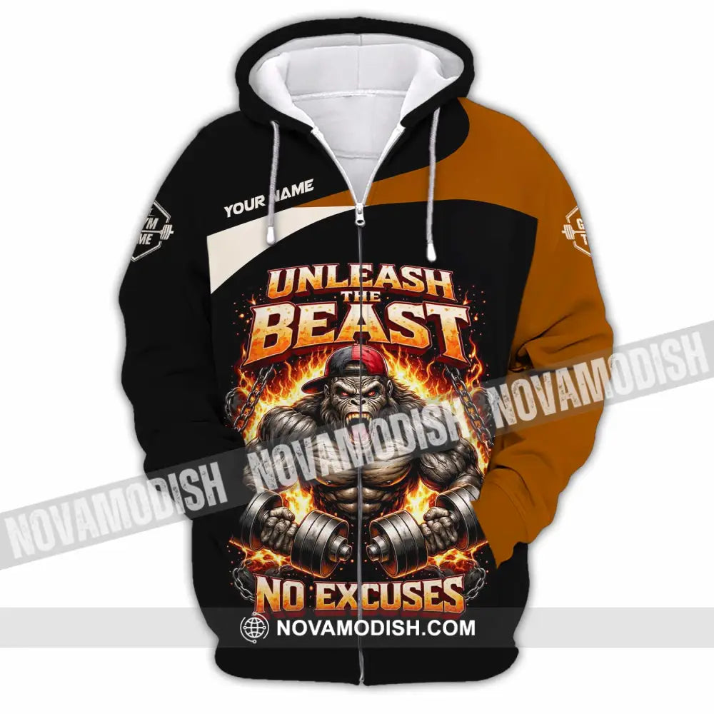 Unisex Shirt - Custom Unleash The Beast Shirt - Zipper Hoodie / S - T-shirt