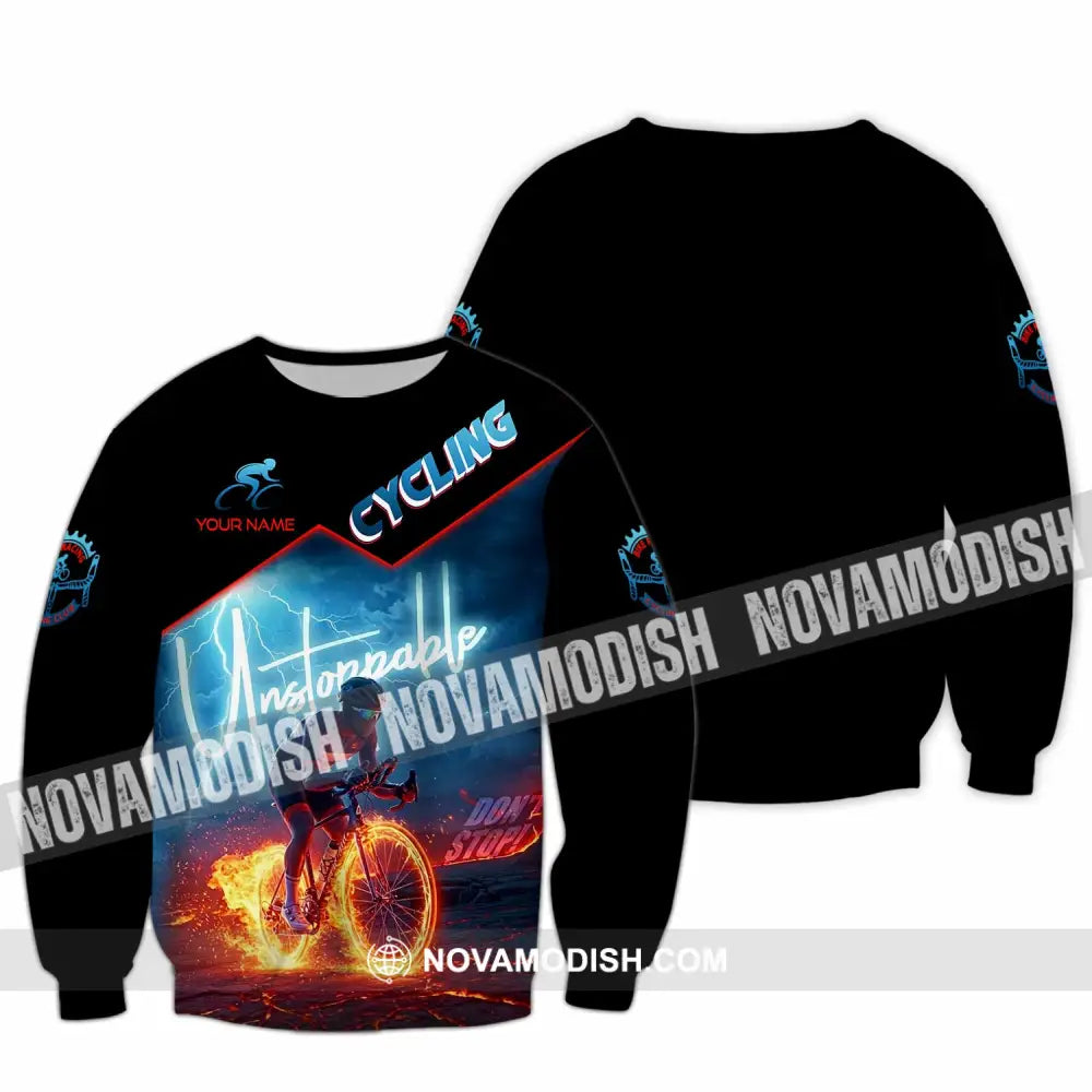 Unisex Shirt - Custom Unstoppable Cycling 3D Shirt Long Sleeve / S T-shirt