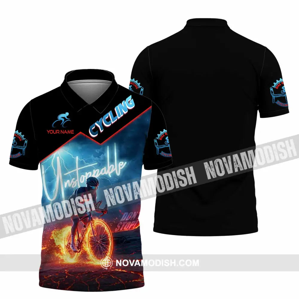 Unisex Shirt - Custom Unstoppable Cycling 3D Shirt Polo Shirt / S T-shirt
