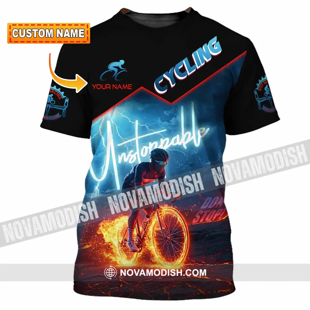 Unisex Shirt - Custom Unstoppable Cycling 3D Shirt T-shirt