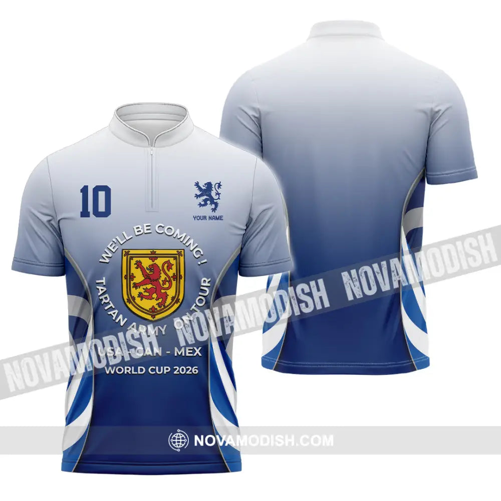 Unisex Shirt - Custom USA CAN MEX World Cup 2026 3D Shirt Zipper Polo Shirt / S T-shirt