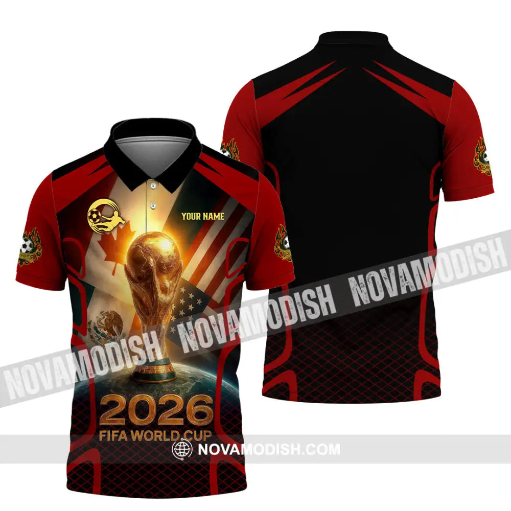 Unisex Shirt - Custom USA Canada World Cup 2026 3D Shirt Polo Shirt / S T-shirt