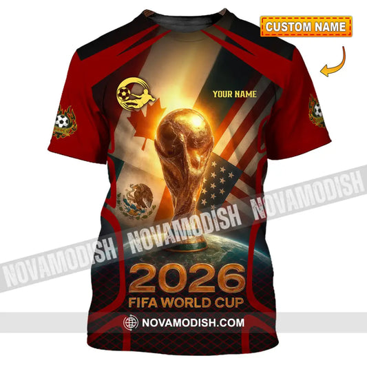 Unisex Shirt - Custom USA Canada World Cup 2026 3D Shirt T-shirt