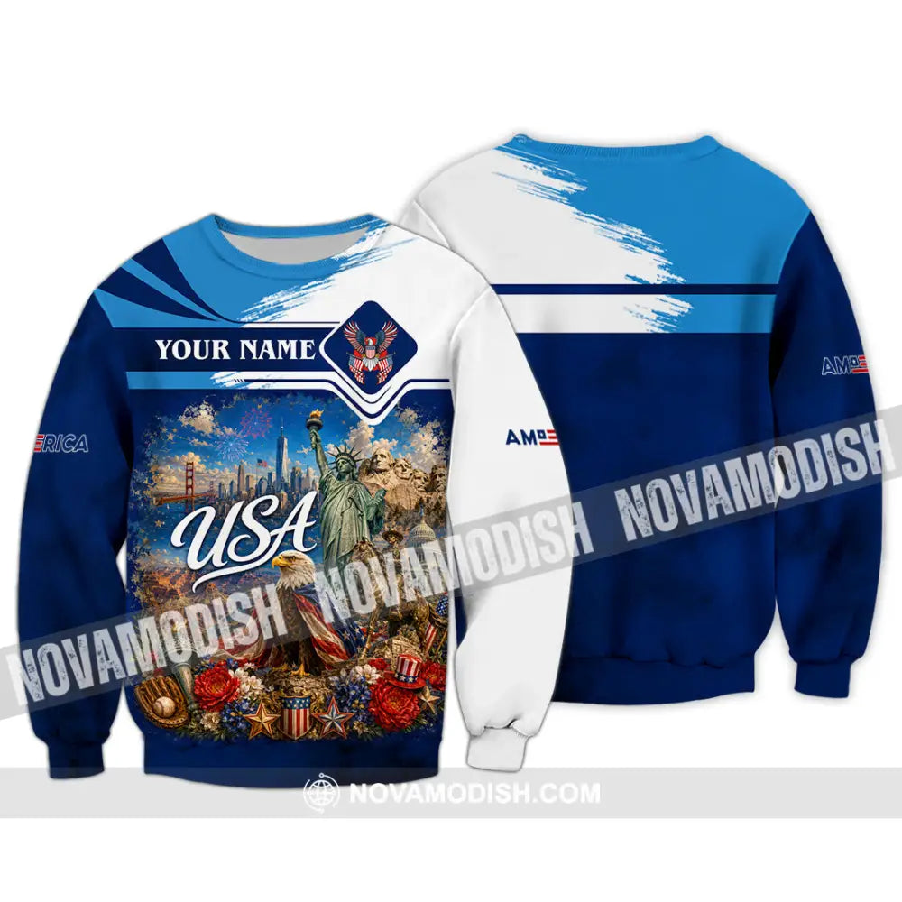 Unisex Shirt - Custom USA Shirt - Long Sleeve / S - T-shirt