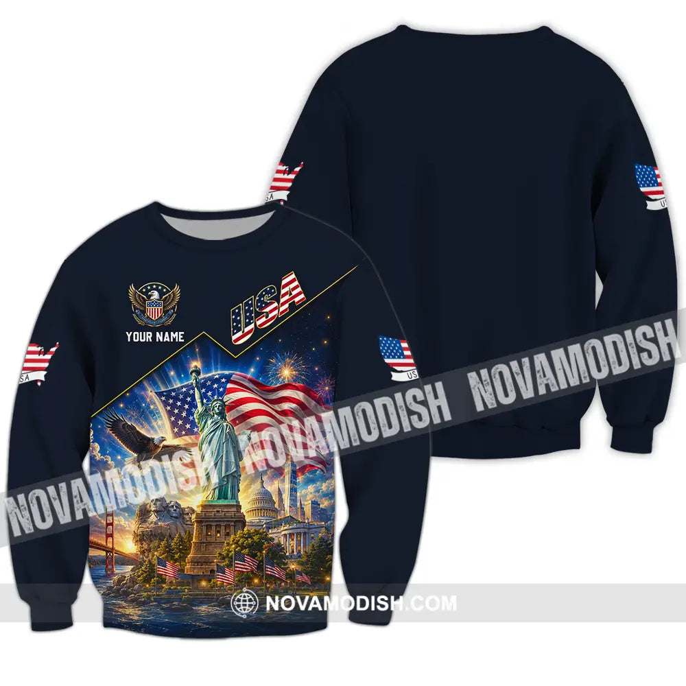 Unisex Shirt - Custom USA Shirt - Long Sleeve / S - T-shirt