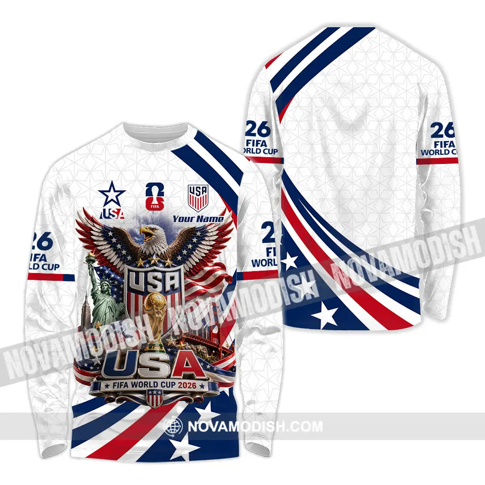 Unisex Shirt - Custom USA World Cup 2026 Shirt - Long Sleeve Shirt / S - T-shirt