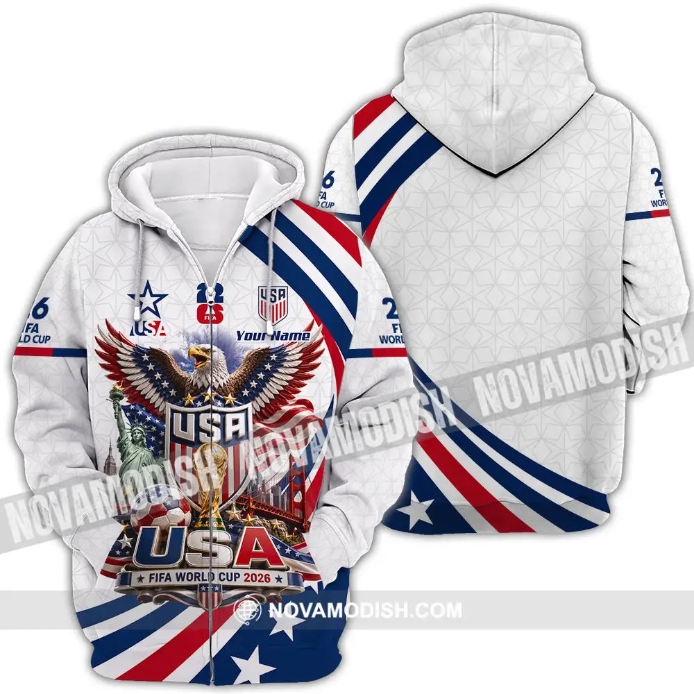 Unisex Shirt - Custom USA World Cup 2026 Shirt - Zipper Hoodie / S - T-shirt