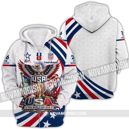 Unisex Shirt - Custom USA World Cup 2026 Shirt - Zipper Hoodie / S - T-shirt