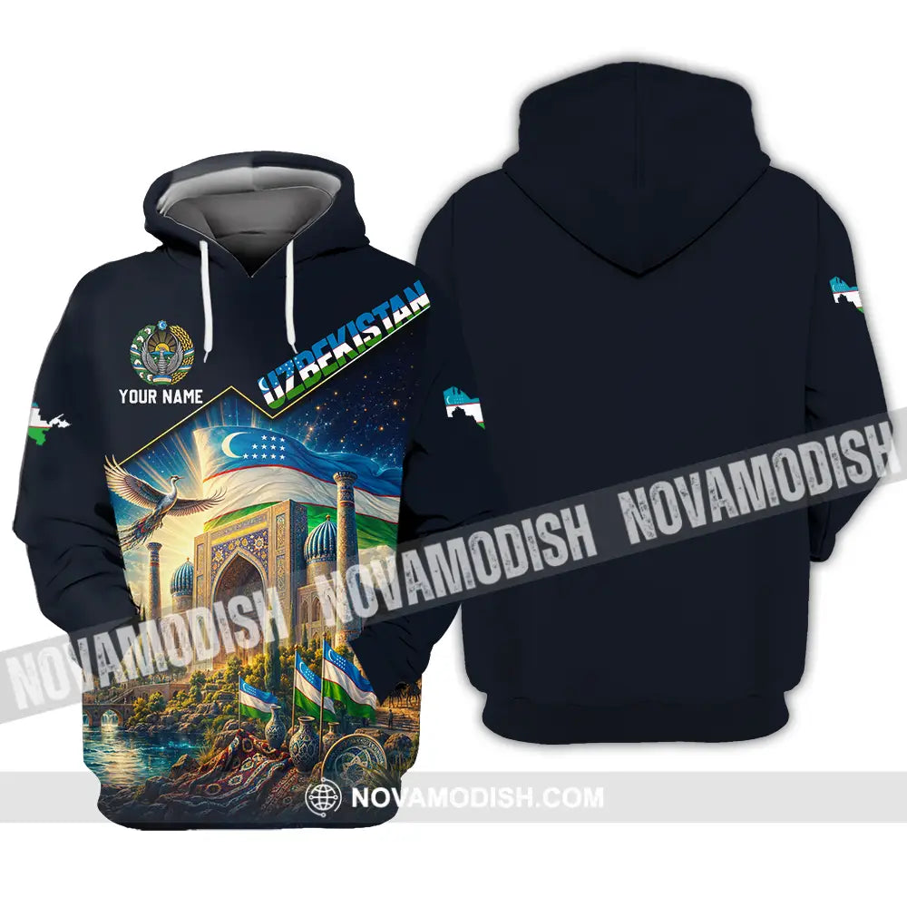 Unisex Shirt - Custom Uzbekistan Shirt - Hoodie / S - T-shirt