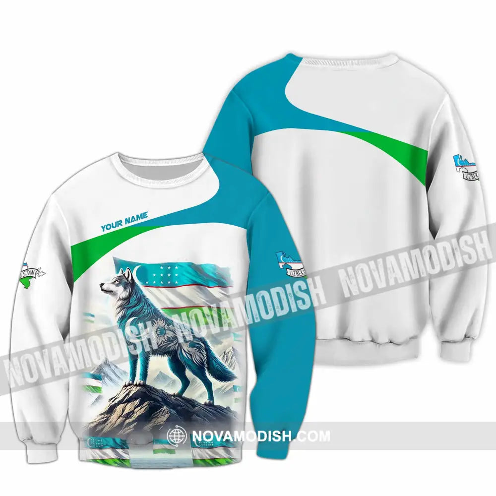 Unisex Shirt - Custom Uzbekistan Shirt - Long Sleeve / S - T-shirt
