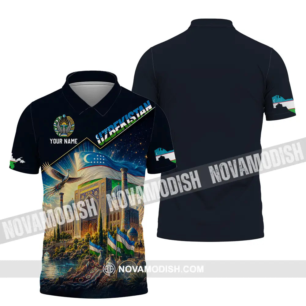 Unisex Shirt - Custom Uzbekistan Shirt - Polo Shirt / S - T-shirt