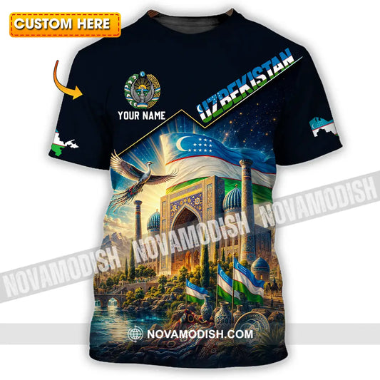 Unisex Shirt - Custom Uzbekistan Shirt - T-shirt