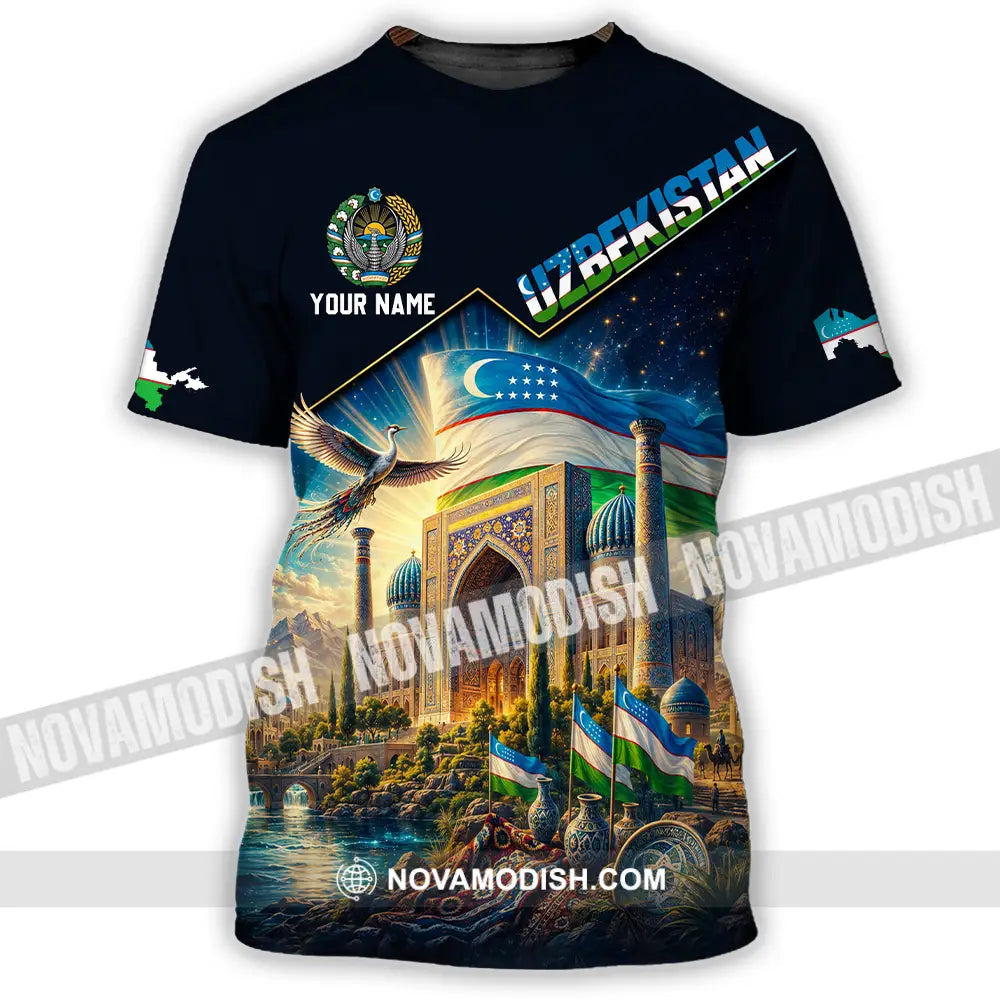 Unisex Shirt - Custom Uzbekistan Shirt - T-Shirt / S - T-shirt