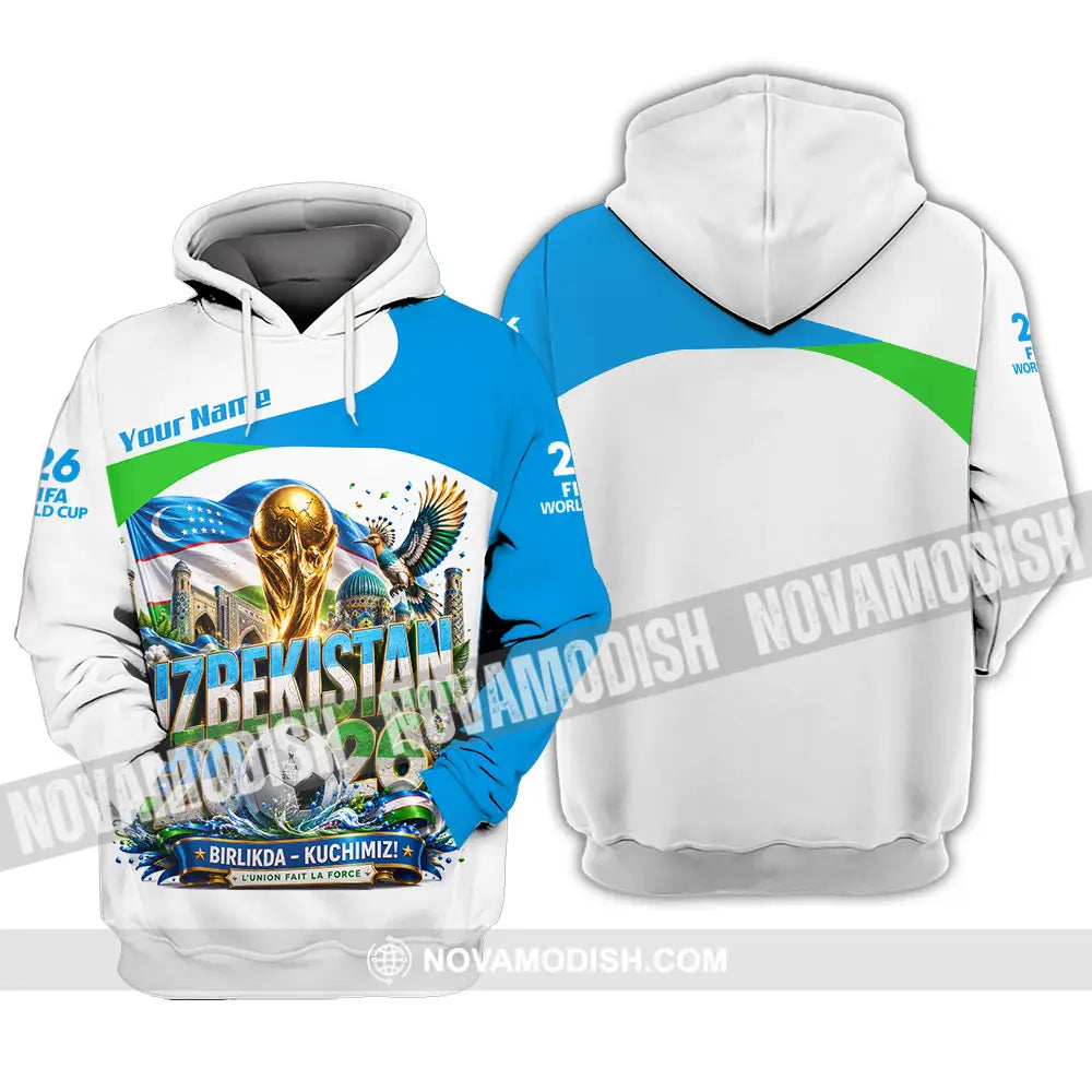 Unisex Shirt - Custom Uzbekistan World Cup 2026 Shirt - Hoodie / S - T-shirt