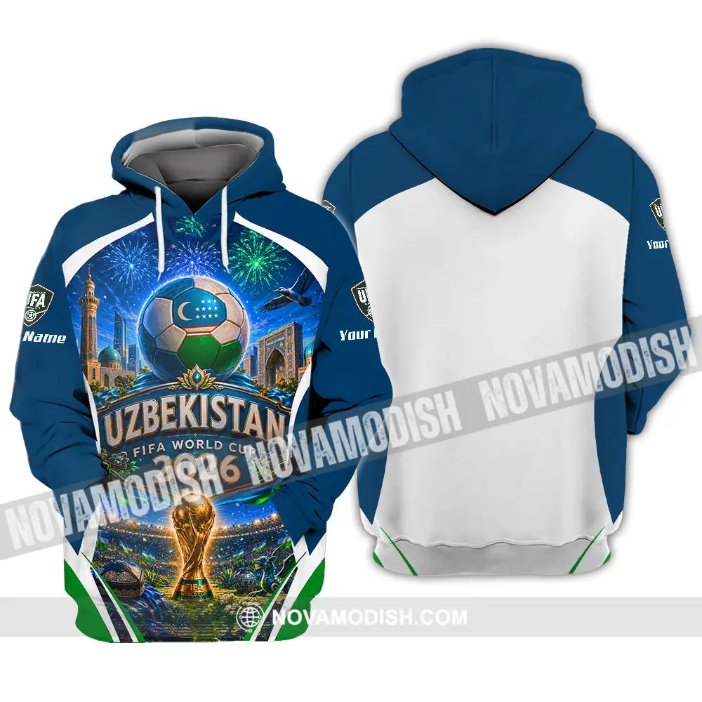 Unisex Shirt - Custom Uzbekistan World Cup 2026 Shirt - Hoodie / S - T-shirt