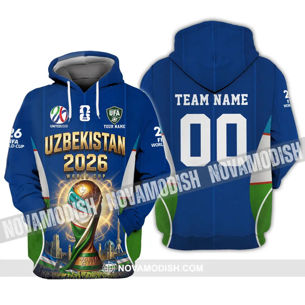 Unisex Shirt - Custom Uzbekistan World Cup 2026 Shirt - Hoodie / S - T-shirt