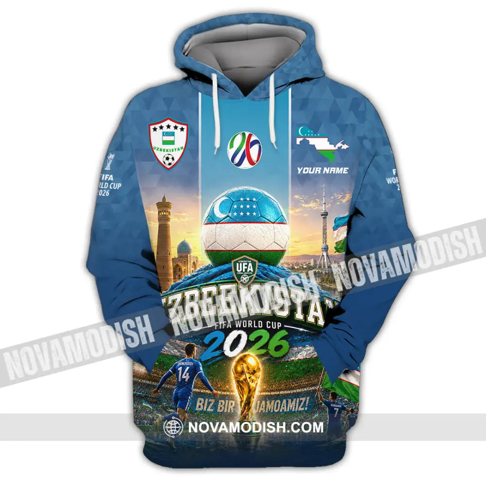 Unisex Shirt - Custom Uzbekistan World Cup 2026 Shirt - Hoodie / S - T-shirt