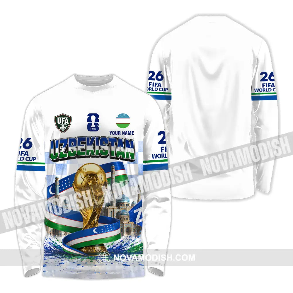 Unisex Shirt - Custom Uzbekistan World Cup 2026 Shirt - Long Sleeve Shirt / S - T-shirt