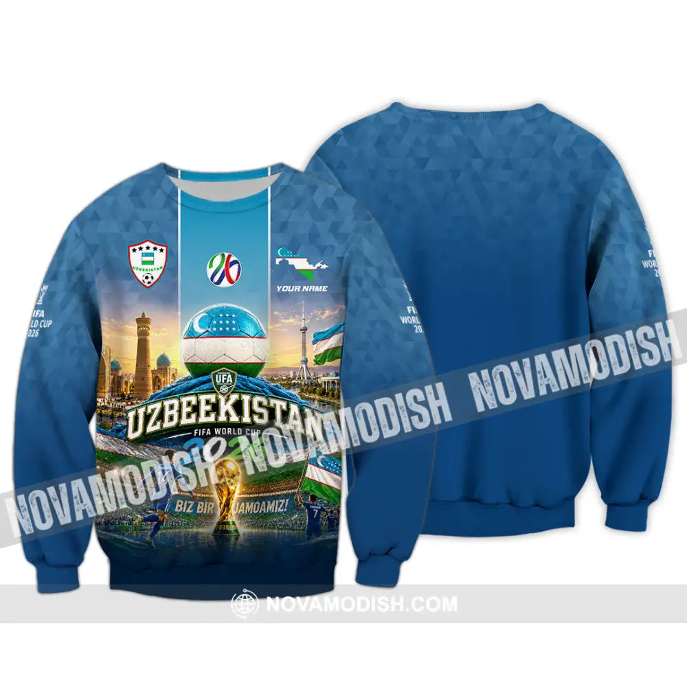Unisex Shirt - Custom Uzbekistan World Cup 2026 Shirt - Long Sleeve / S - T-shirt