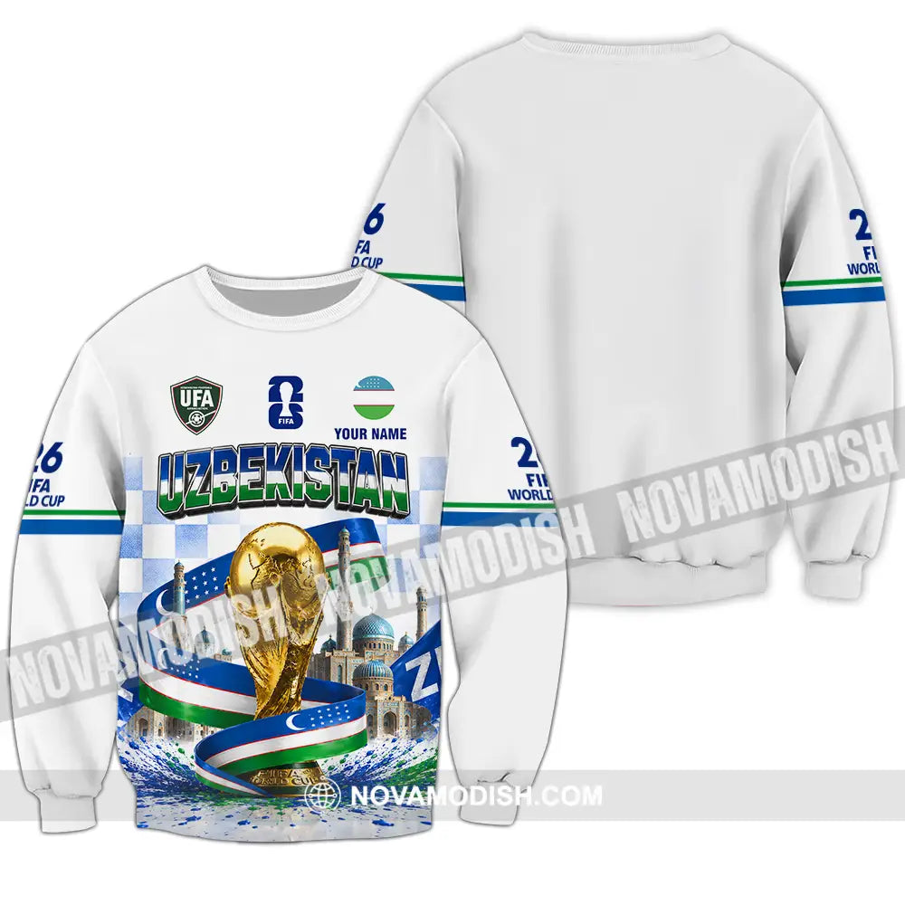 Unisex Shirt - Custom Uzbekistan World Cup 2026 Shirt - Long Sleeve / S - T-shirt