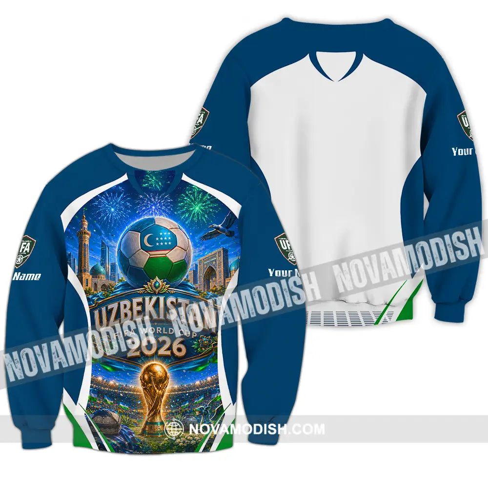 Unisex Shirt - Custom Uzbekistan World Cup 2026 Shirt - Long Sleeve / S - T-shirt