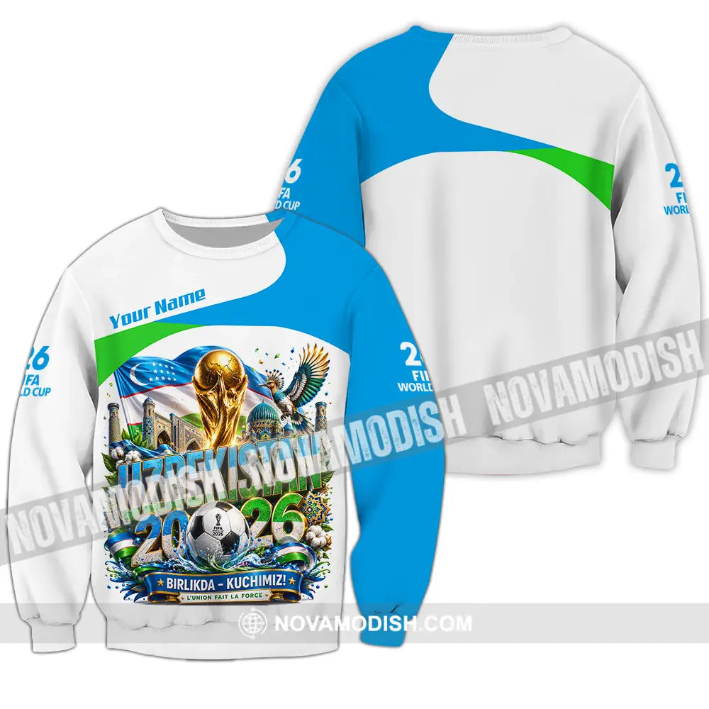Unisex Shirt - Custom Uzbekistan World Cup 2026 Shirt - Long Sleeve / S - T-shirt