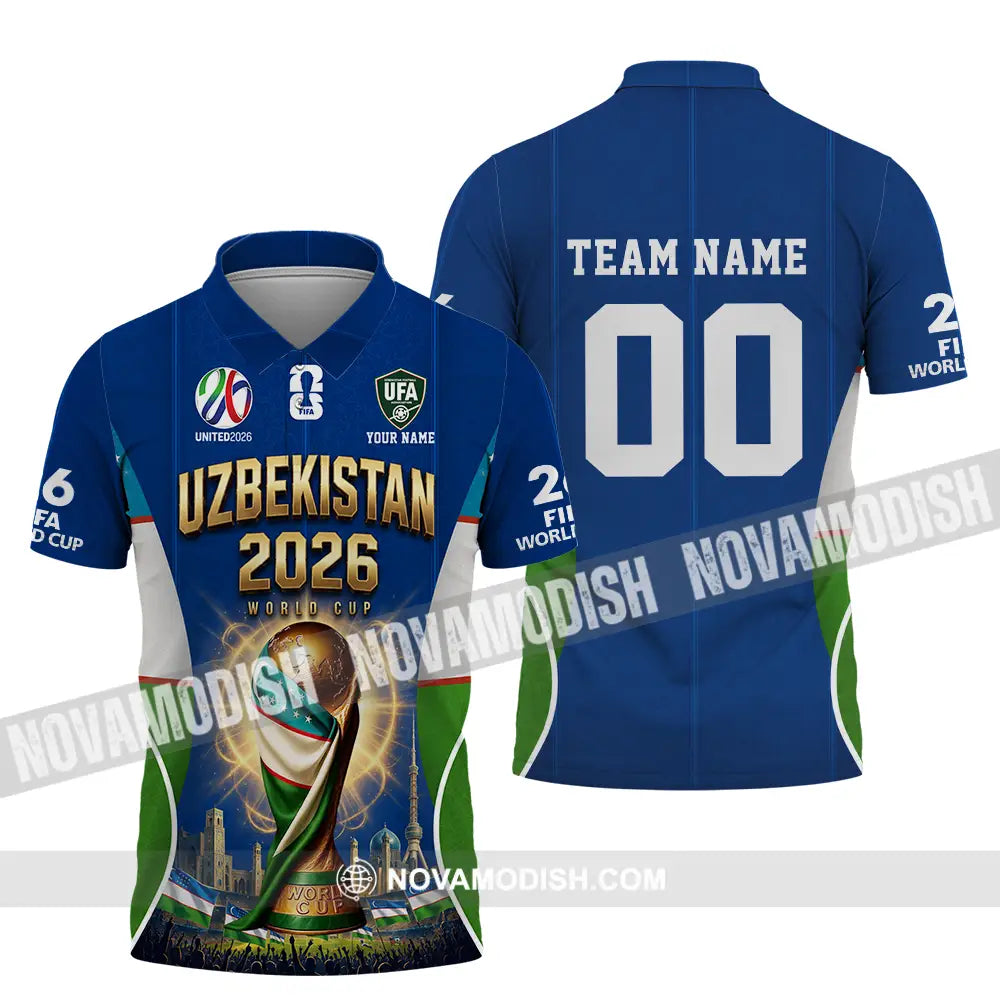 Unisex Shirt - Custom Uzbekistan World Cup 2026 Shirt - Polo Shirt / S - T-shirt