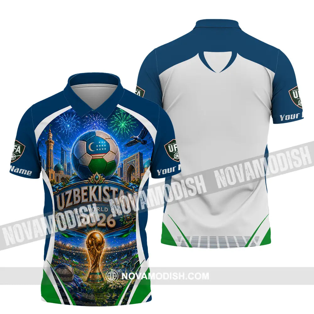 Unisex Shirt - Custom Uzbekistan World Cup 2026 Shirt - Polo Shirt / S - T-shirt
