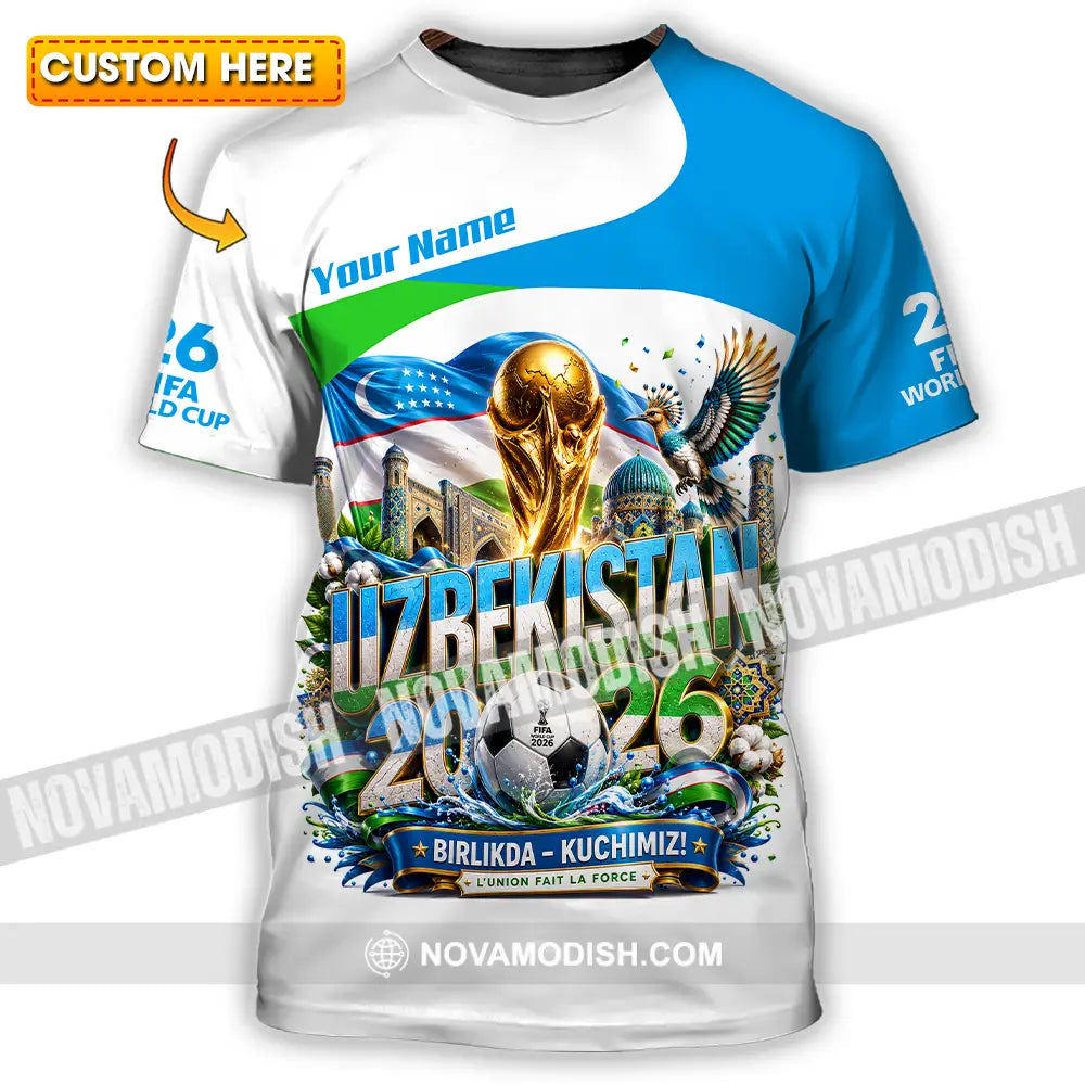 Unisex Shirt - Custom Uzbekistan World Cup 2026 Shirt - T-shirt